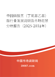中国磷酸三（丁氧基乙基）酯行业发展调研及市场前景分析报告（2025-2031年）