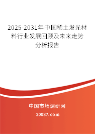 2025-2031年中国稀土发光材料行业发展回顾及未来走势分析报告