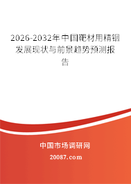 2026-2032年中国靶材用精铟发展现状与前景趋势预测报告