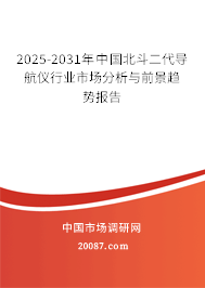 2025-2031年中国北斗二代导航仪行业市场分析与前景趋势报告