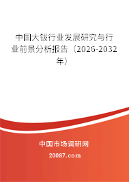 中国大钹行业发展研究与行业前景分析报告（2026-2032年）