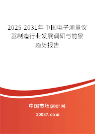 2025-2031年中国电子测量仪器制造行业发展调研与前景趋势报告