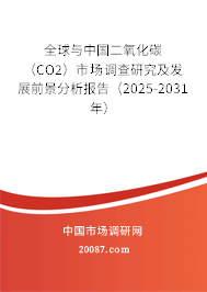 全球与中国二氧化碳(CO2)市场调查研究及发展前景分析报告(2025-2031年) 全球与中国二氧化碳(CO2)市场调查研究及发展前景分析报告(2025-2031年)