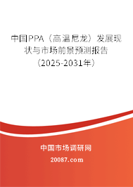 中国PPA(高温尼龙)发展现状与市场前景预测报告(2025-2031年) 中国PPA(高温尼龙)发展现状与市场前景预测报告(2025-2031年)