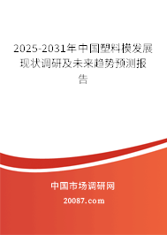 2025-2031年中国塑料模发展现状调研及未来趋势预测报告 2025-2031年中国塑料模发展现状调研及未来趋势预测报告