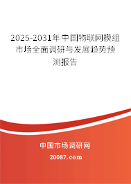 2025-2031年中国物联网模组市场全面调研与发展趋势预测报告 2025-2031年中国物联网模组市场全面调研与发展趋势预测报告