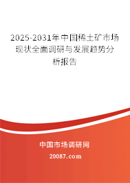 2025-2031年中国稀土矿市场现状全面调研与发展趋势分析报告
