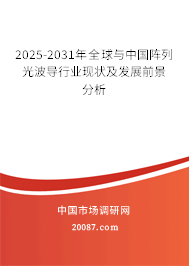 2025-2031年全球与中国阵列光波导行业现状及发展前景分析 2025-2031年全球与中国阵列光波导行业现状及发展前景分析