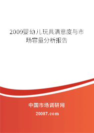 2009婴幼儿玩具满意度与市场容量分析报告
