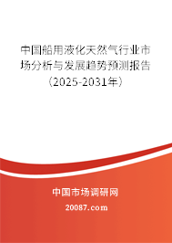 中国船用液化天然气行业市场分析与发展趋势预测报告(2025-2031年) 中国船用液化天然气行业市场分析与发展趋势预测报告(2025-2031年)