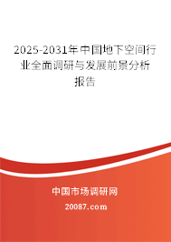 2025-2031年中国地下空间行业全面调研与发展前景分析报告