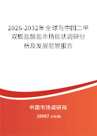 2026-2032年全球与中国二甲双胍盐酸盐市场现状调研分析及发展前景报告