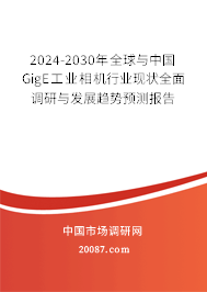2024-2030年全球与中国GigE工业相机行业现状全面调研与发展趋势预测报告