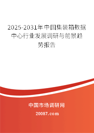 2024-2030年中国集装箱数据中心行业发展调研与前景趋势报告