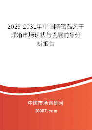 2025-2031年中国精密鼓风干燥箱市场现状与发展前景分析报告