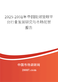 2025-2031年中国能效管理平台行业发展研究与市场前景报告 2025-2031年中国能效管理平台行业发展研究与市场前景报告