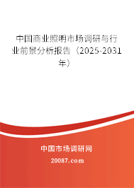 中国商业照明市场调研与行业前景分析报告（2025-2031年）