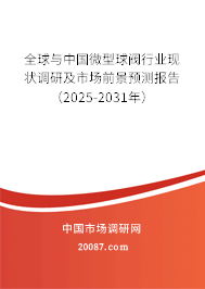 全球与中国微型球阀行业现状调研及市场前景预测报告（2025-2031年）