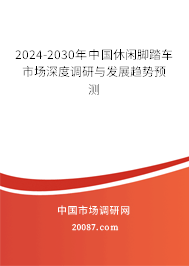 2024-2030年中国休闲脚踏车市场深度调研与发展趋势预测