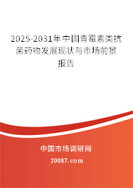 2025-2031年中国青霉素类抗菌药物发展现状与市场前景报告