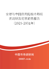 全球与中国商用阳极市场现状调研及前景趋势报告（2025-2031年）
