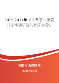 2025-2031年中国数字式温度计市场调研及前景预测报告 2025-2031年中国数字式温度计市场调研及前景预测报告