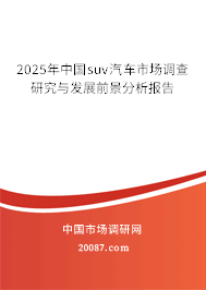 2025年中国suv汽车市场调查研究与发展前景分析报告