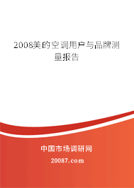 2008美的空调用户与品牌测量报告