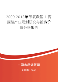 2009-2013年苄氧羰基-L-丙氨酸产业规划研究与投资价值分析报告 2009-2013年苄氧羰基-L-丙氨酸产业规划研究与投资价值分析报告