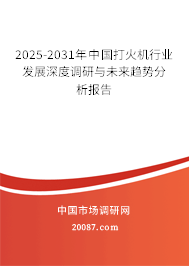2025-2031年中国打火机行业发展深度调研与未来趋势分析报告