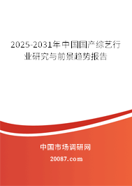 2025-2031年中国国产综艺行业研究与前景趋势报告