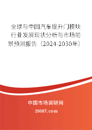 全球与中国汽车提升门模块行业发展现状分析与市场前景预测报告（2024-2030年）
