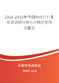 2026-2032年中国热疗灯行业现状调研分析与市场前景预测报告