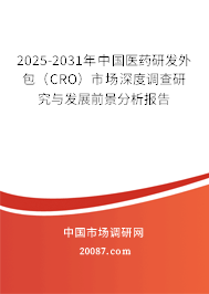 2025-2031年中国医药研发外包(CRO)市场深度调查研究与发展前景分析报告 2025-2031年中国医药研发外包(CRO)市场深度调查研究与发展前景分析报告