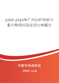 2009-2010年广州ERP软件行业市场预测及投资分析报告