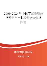 2009-2014年中国丁烯市场分析预测与产业投资建议分析报告