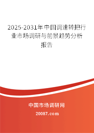 2025-2031年中国调速转把行业市场调研与前景趋势分析报告