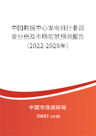 中国数据中心发电机行业调查分析及市场前景预测报告（2022-2028年）