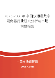 2024-2030年中国双通道数字隔离器行业研究分析与市场前景报告