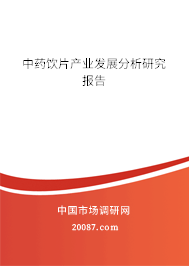 中药饮片产业发展分析研究报告