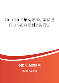 2011-2015年纳米锌供需状况预测与投资规划咨询报告