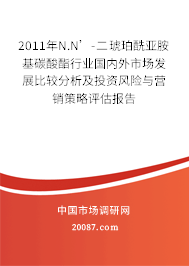 2011年N.N’-二琥珀酰亚胺基碳酸酯行业国内外市场发展比较分析及投资风险与营销策略评估报告
