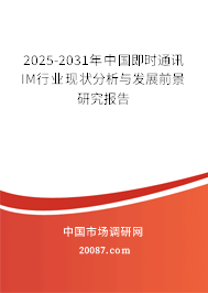 2025-2031年中国即时通讯IM行业现状分析与发展前景研究报告