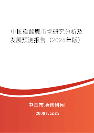 中国碳酸胍市场研究分析及发展预测报告(2025年版) 中国碳酸胍市场研究分析及发展预测报告(2025年版)
