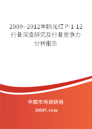 2009--2012年阻光红P-1-12行业深度研究及行业竞争力分析报告