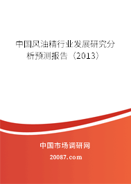 中国风油精行业发展研究分析预测报告（2013）