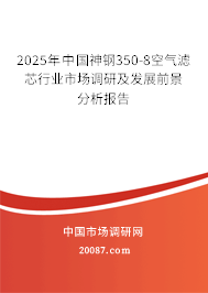 2025年中国神钢350-8空气滤芯行业市场调研及发展前景分析报告