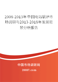 2008-2013年中国电站锅炉市场调研与2013-2018年发展前景分析报告