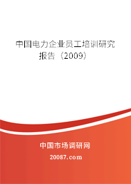 中国电力企业员工培训研究报告(2009) 中国电力企业员工培训研究报告(2009)
