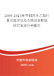 2009-2013年中国无水乙醇行业深度评估及市场调查数据研究发展分析报告
